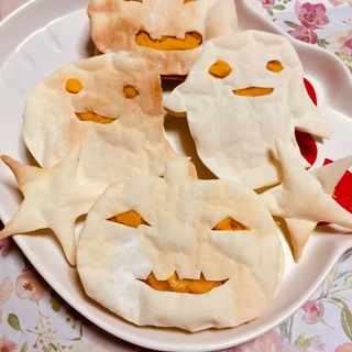 ハロウィン★餃子の皮でかぼちゃパイ♪